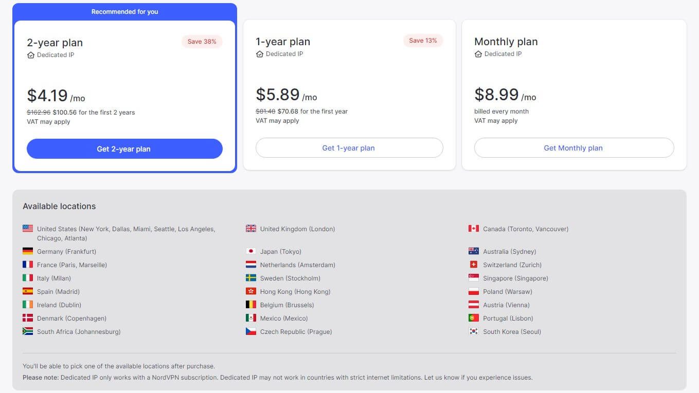 Nordvpn Dedicated Ip Price