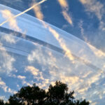 Artist's depiction of view of a ring around Earth seen from the ground.