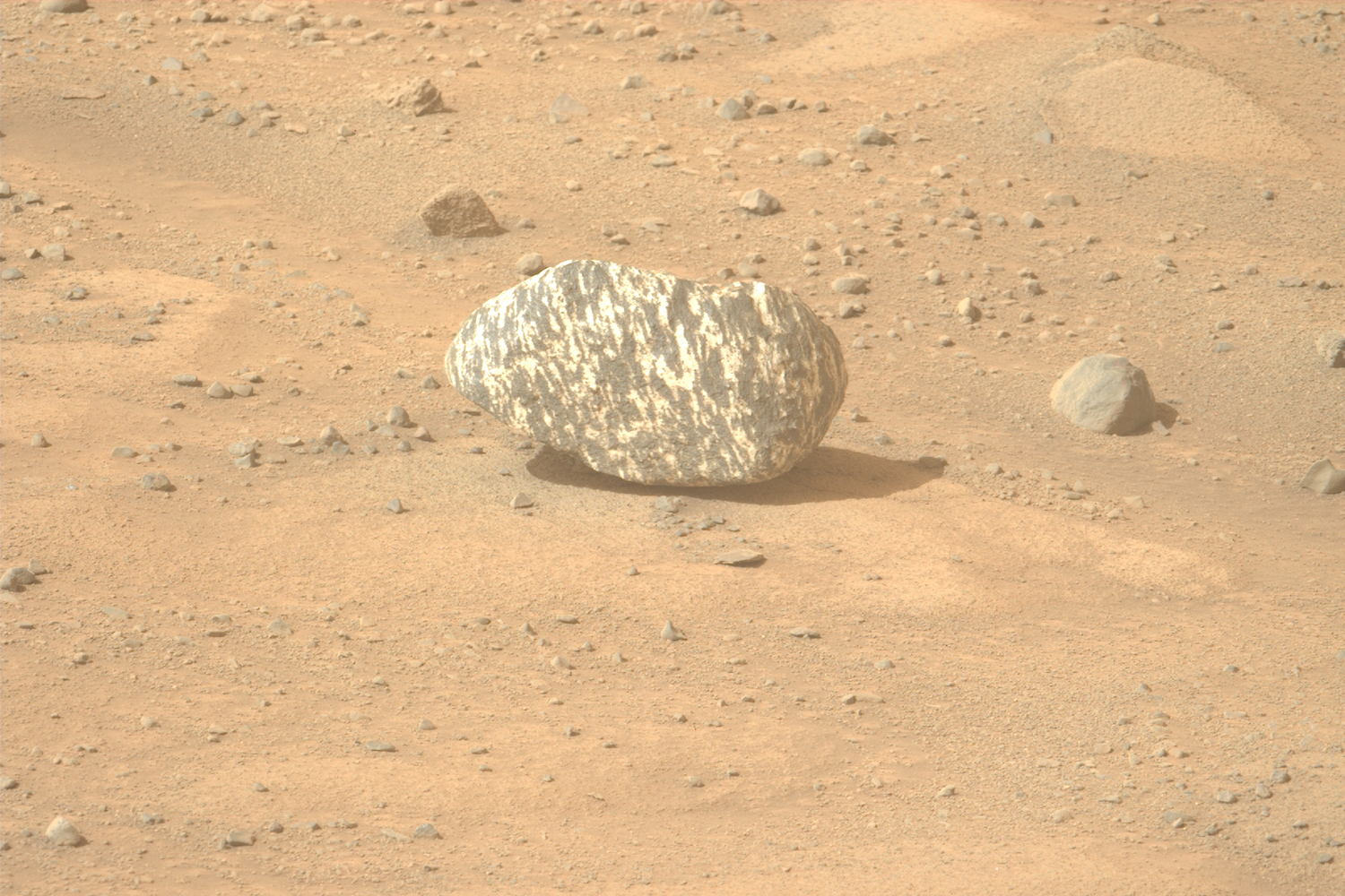 Image of striped Martian rock