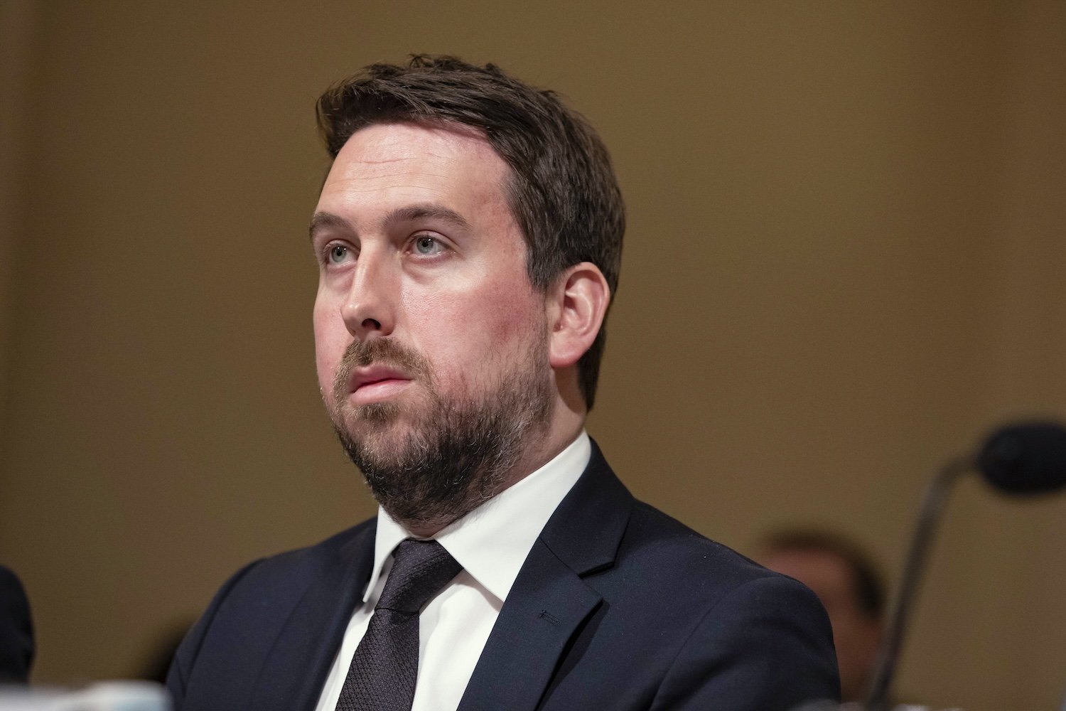 Nick Pickles, head of global affairs at X, listens during a House Homeland Security Committee hearing in Washington, D.C., U.S., on June 26, 2019.