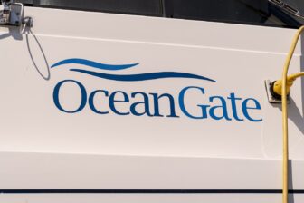 A logo on vessel near the OceanGate Inc. offices in Everett, Washington, US, on Thursday, June 22, 2023.