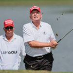 Donald Trump,, seen golfing in Doral, Florida, on Oct. 27, 2022.