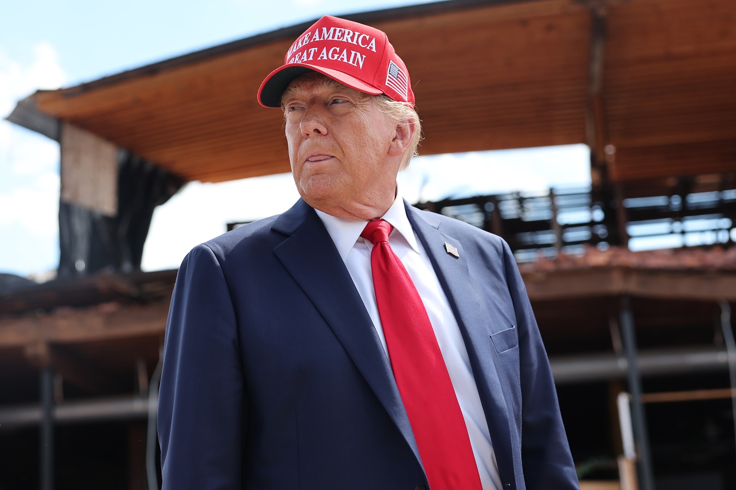 Donald Trump Visits Areas Affected By Hurricane Helene In Georgia