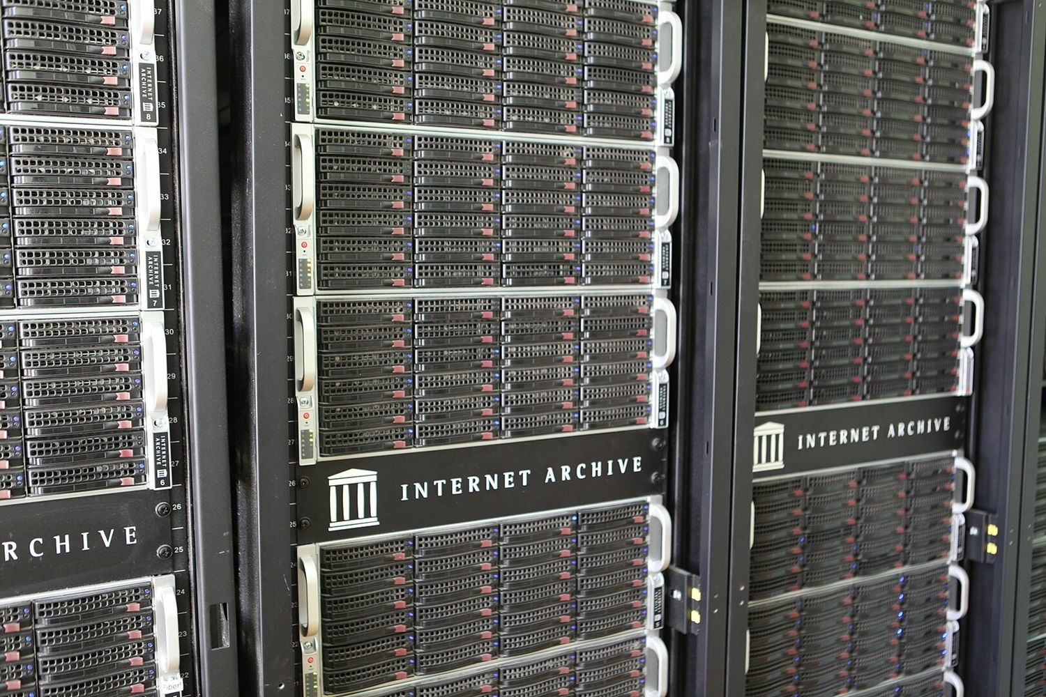 Photo of the Internet Archive's servers