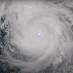 Satellite imagery of Hurricane Milton lightning