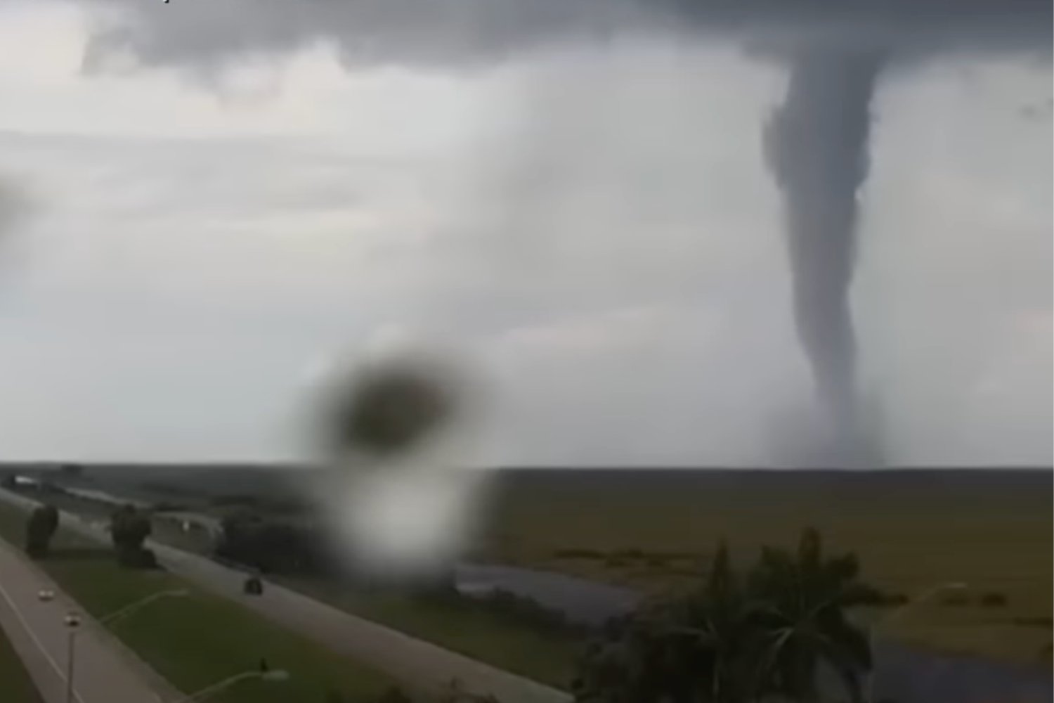 A huge tornado near Interstate 75 in Florida