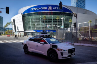 A Waymo on the streets of LA.