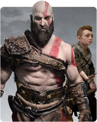 Imagen de God of War que muestra a Kratos y Atreus