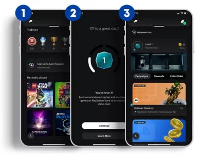 PlayStation App - Capture de l'écran de connexion