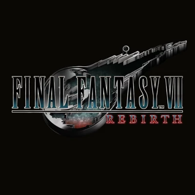 arte guía de final Fantasy 7 rebirth que muestra el logo del juego