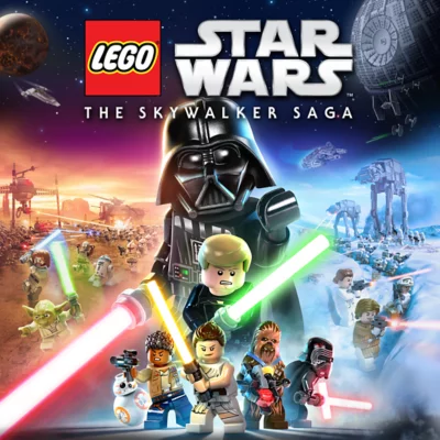 LEGO Star Wars : La Saga Skywalker - Illustration principale montrant des personnages portant des armes.