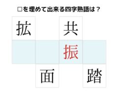 四字熟語クイズの問い