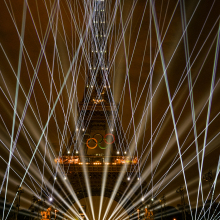 The Olympics 2024 opening ceremony lights on the Eiffel Tower