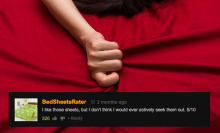 Picky Pornhub commenter reviews each video's bed sheets