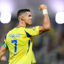 Cristiano Ronaldo of Al Nassr celebrates after scoring