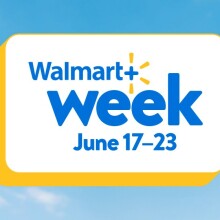 A graphic that says Walmart+ Week, June 17-23