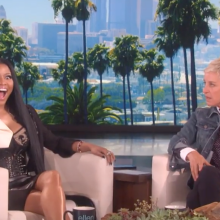 Ellen grills Nicki Minaj on Nas dating rumors, and Nicki can't deal