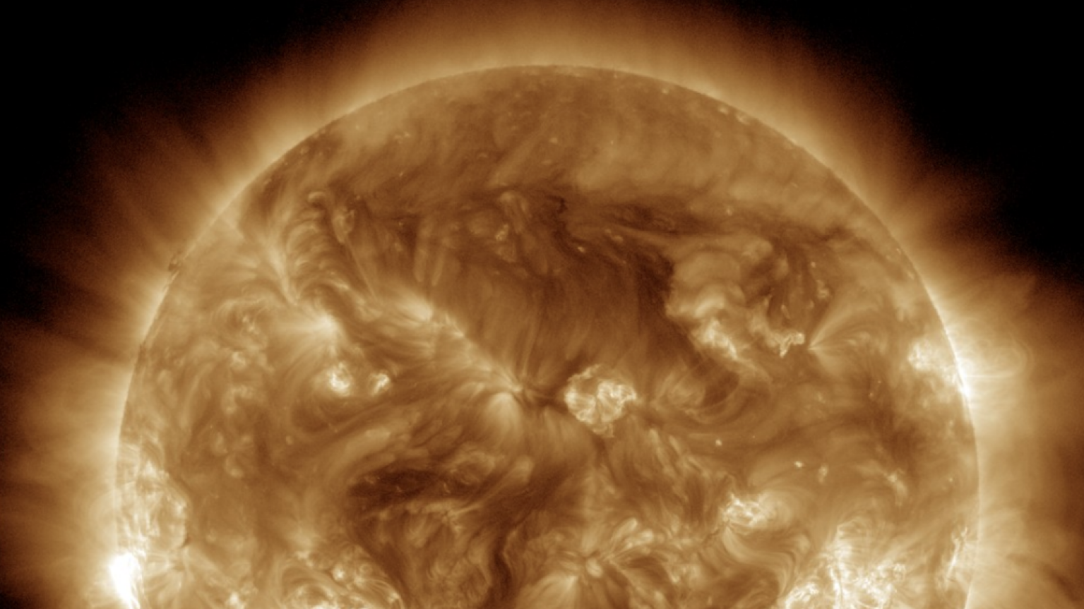 The sun, nearing solar maximum, is producing lots of solar flares and other types of space weather.