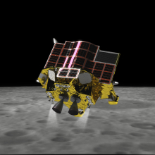 SLIM spacecraft landing on the moon