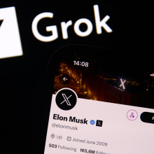X's Grok and Elon Musk's X profile