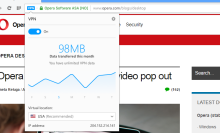 Opera now has free and unlimited VPN built into its browser