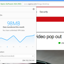 Opera now has free and unlimited VPN built into its browser