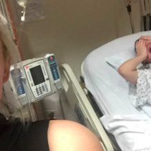 Woman snaps a casual selfie while her sister gives birth in the background