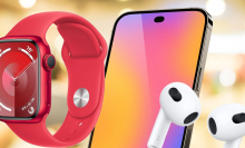 iPhone 16, Apple Watch, and AirPods composite