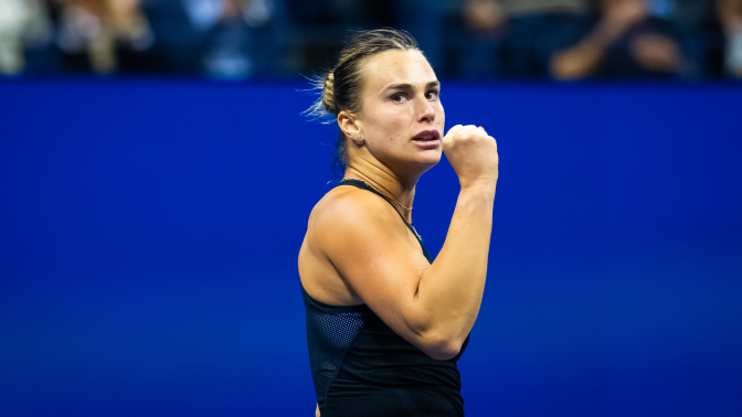 Aryna Sabalenka in action