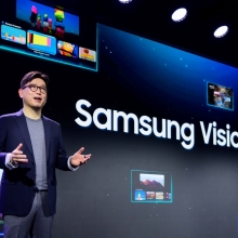 Samsung Vision AI being presented onstage at CES 2025