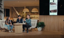 OpenAI's Mira Murati, Mark Chen, and Barret Zoph onstage at a live event