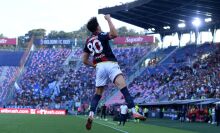 Giovanni Fabbian of Bologna celebrates