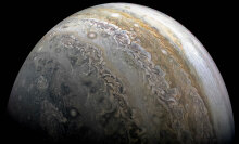 The gas giant Jupiter.