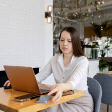 Women on Macbook Air