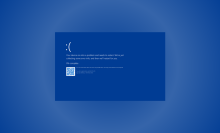 The Microsoft Blue Screen of Death.
