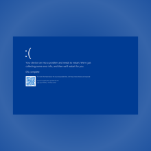 The Microsoft Blue Screen of Death.