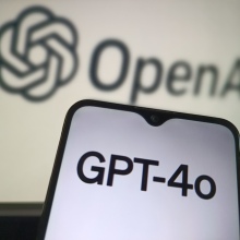 In this photo illustration, the sign of GPT-4o is seen