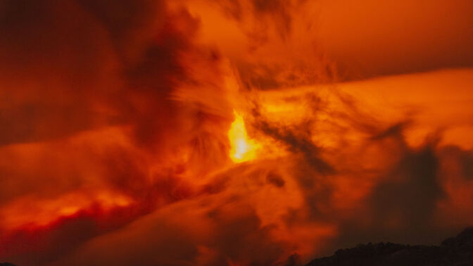 The Etna volcano erupting in Italy on Nov. 12, 2023.