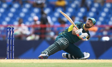 Glenn Maxwell of Australia plays a shot