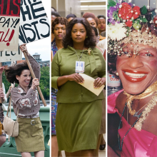 Five images from films about the fight for women's equality.