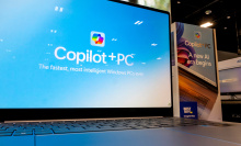 A Samsung Galaxy Book4 Edge laptop with Microsoft Copilot+ PC at a Best Buy store in Union City, California, US, on Tuesday, June 18, 2024. Microsoft Corp.'s Copilot+ PCs, the firm's new AI Windows laptops, go on sale at Best Buy Co. stores starting Tuesday.