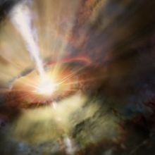 A cold rain of gas is about to get devoured by a giant black hole