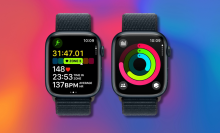 apple watch series 9 against a colorful background 