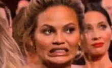 Chrissy Teigen's face at the Oscars is all of us