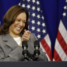 Vice President Kamala Harris delivers remarks on reproductive rights at Ritchie Coliseum on the campus of the University of Maryland on June 24, 2024 in College Park, Maryland. Harris is speaking on the two year anniversary of the Dobbs decision, the Supreme Court ruling that overturned Roe v. Wade and struck down federal abortion protections.