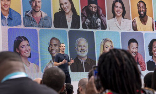 Meta CEO Mark Zuckerberg announcing celebrity AI personas at 2023 Meta Connect