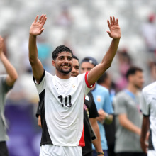 Adel Ibrahim of Team Egypt celebrates