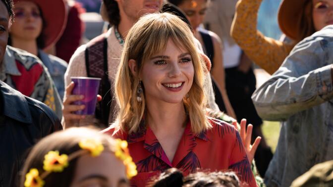 Lucy Boynton plays a time-traveling music lover in "The Greatest Hits."