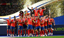 Spain Euros 2024 win celebration