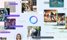 A collage of various AI-generated images from Meta AI's "Imagine Me" tool, showing users in different scenarios such as an astronaut, wearing neon clothes, and sporting 3D stickers